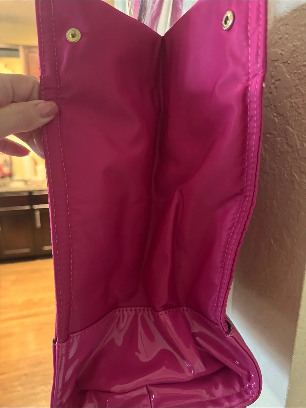 Tory Burch Bright Pink Logo Tote